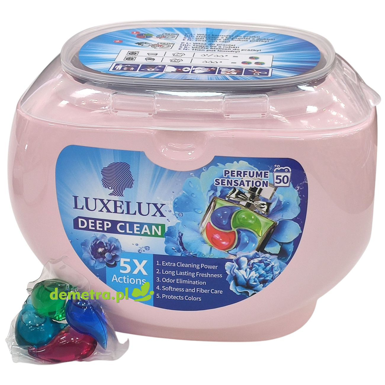Perfumowane kapsułki do prania 5w1 Luxelux Perfume Sensation 50 szt.