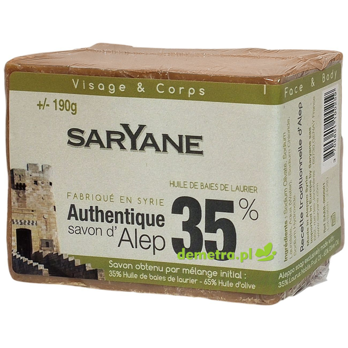 Mydło Aleppo Saryane 35% oleju laurowego +/- 190 g