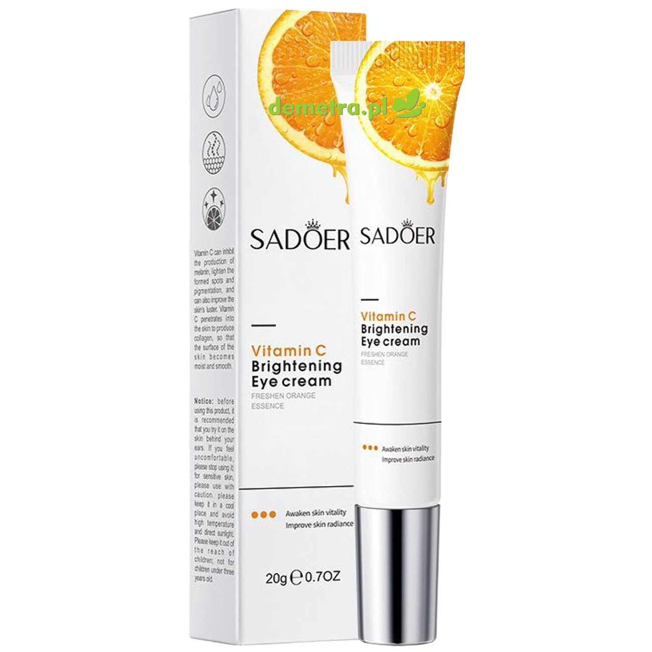 Krem pod oczy 20 g Sadoer Vitamin C rozjaśniający