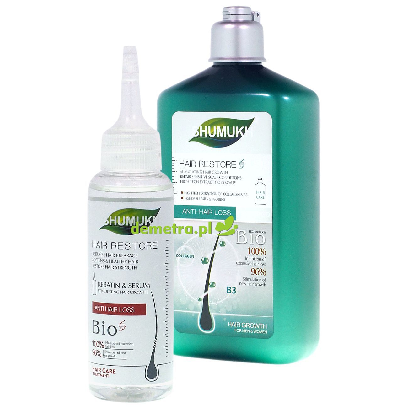 Szampon do odbudowy włosów 400 g + 100 ml Shumukh