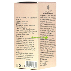 Rozświetlacz w sztyfcie do makijażu twarzy 9 g Luxelux