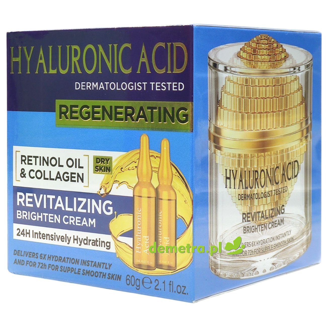 Krem do twarzy 60 g Wokali regeneracyjny, kwas hialuronowy