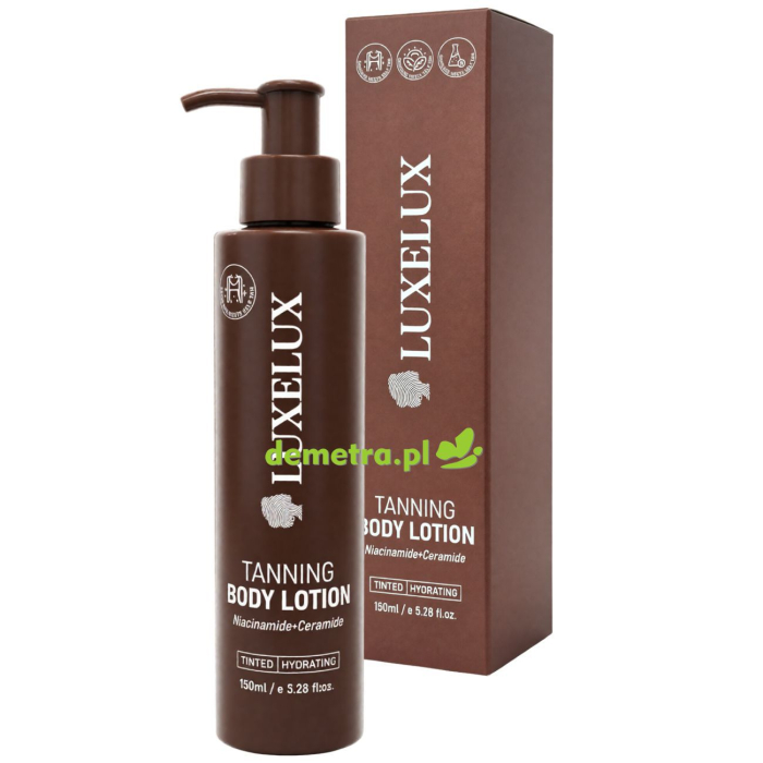 Brązujący balsam do ciała 150 ml Luxelux niacynamid, ceramidy