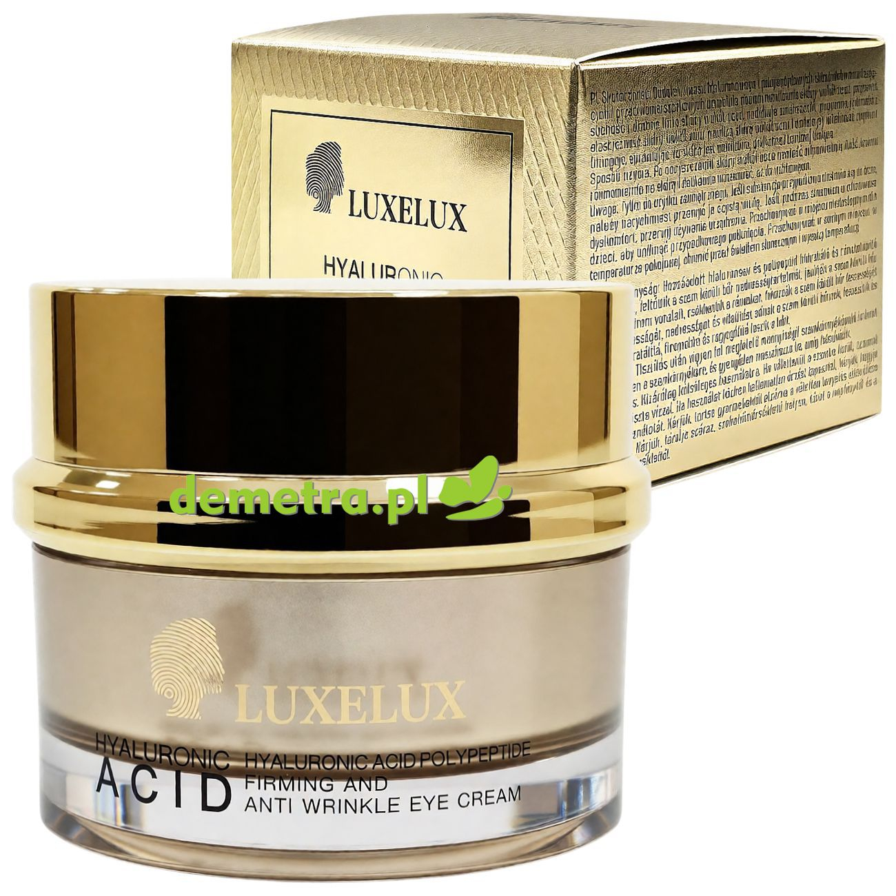 Krem pod oczy przeciwzmarszczkowy 30 g Luxelux kwas hialuronowy, peptydy