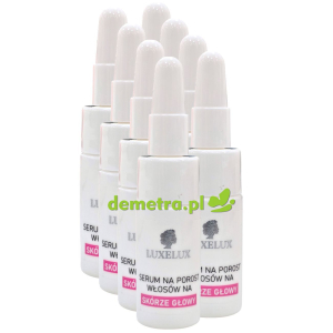 Serum na porost włosów 8x5 ml Luxelux aminokwasy, panthenol, odżywcze molekuły
