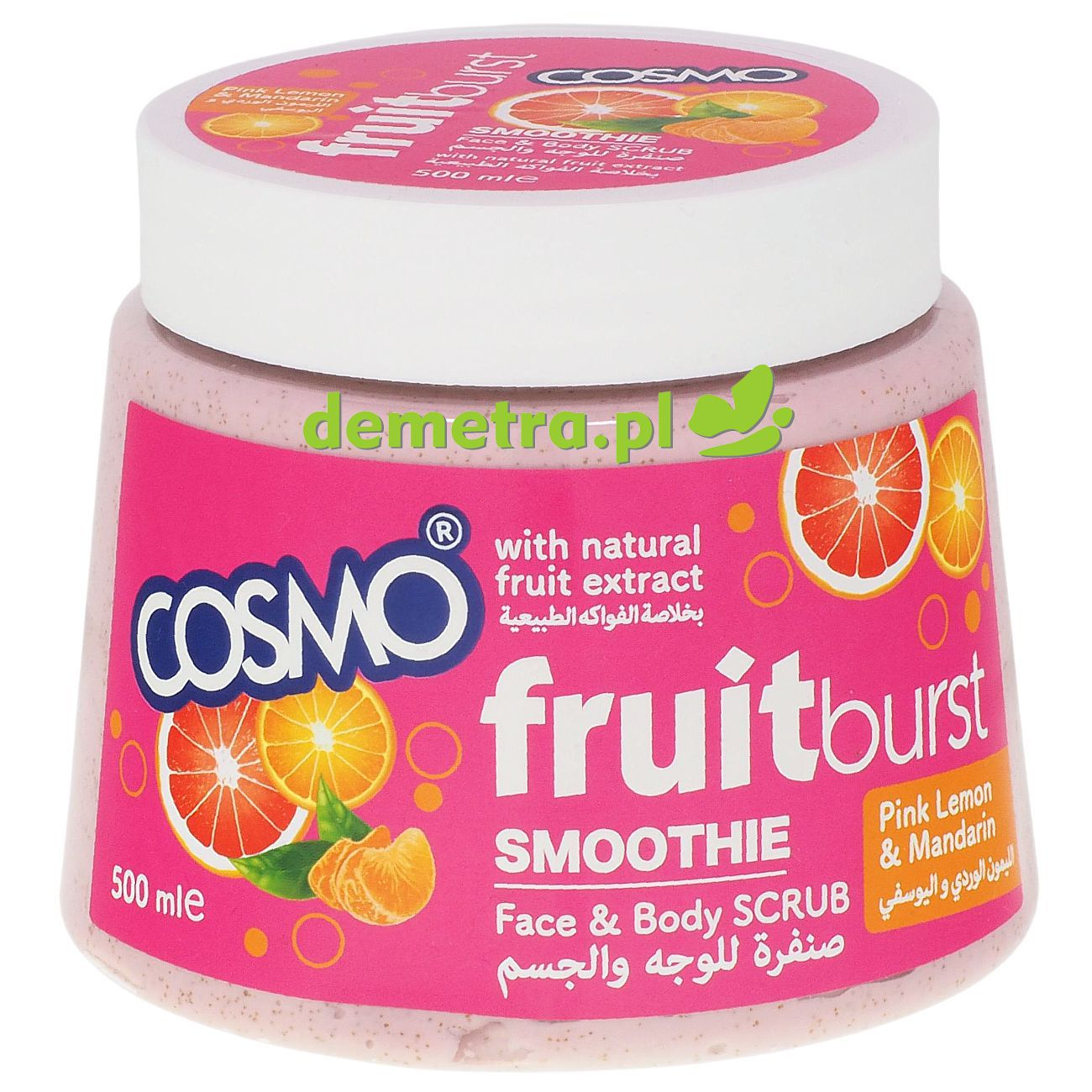 Piling do twarzy i ciała 500 ml Cosmo cytryna i mandarynka