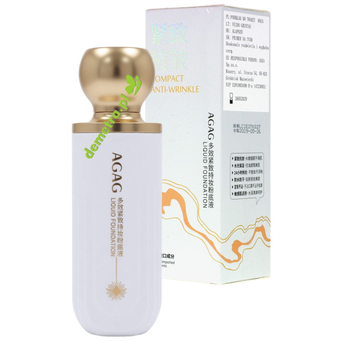 Podkład do twarzy 30 g AGAG 02 naturalny, nawilżający i ujędrniający