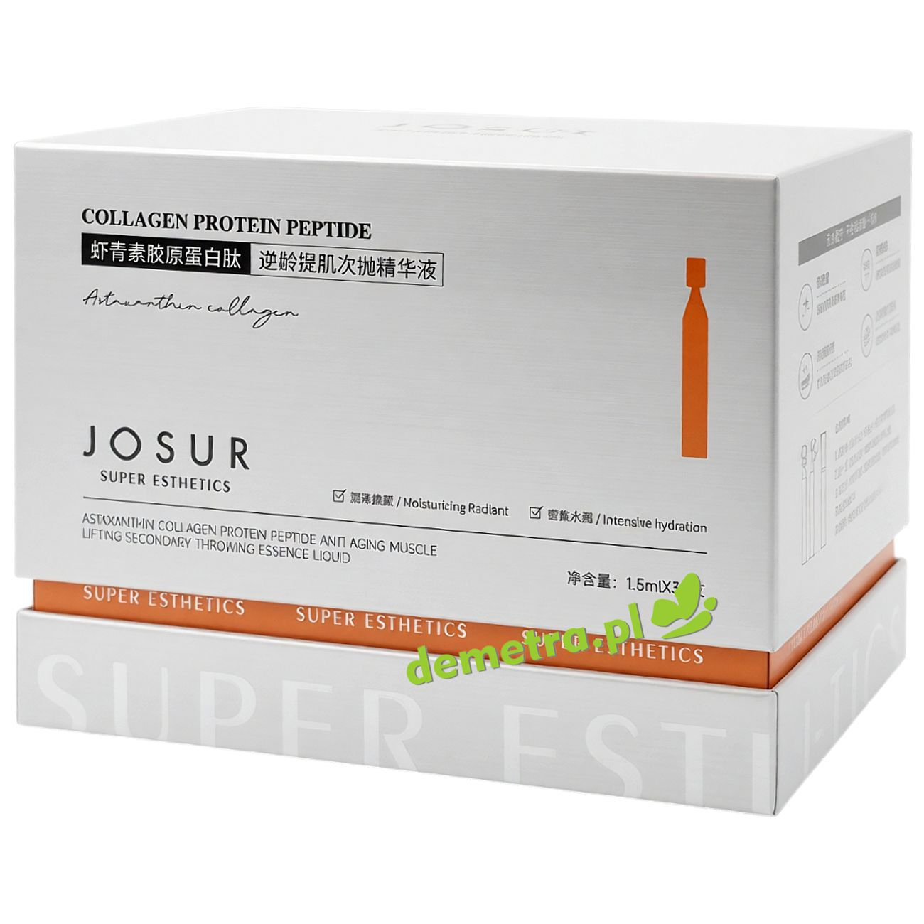 Serum do twarzy i szyi 30 x 1,5 ml Josur kolagen, proteiny, peptydy