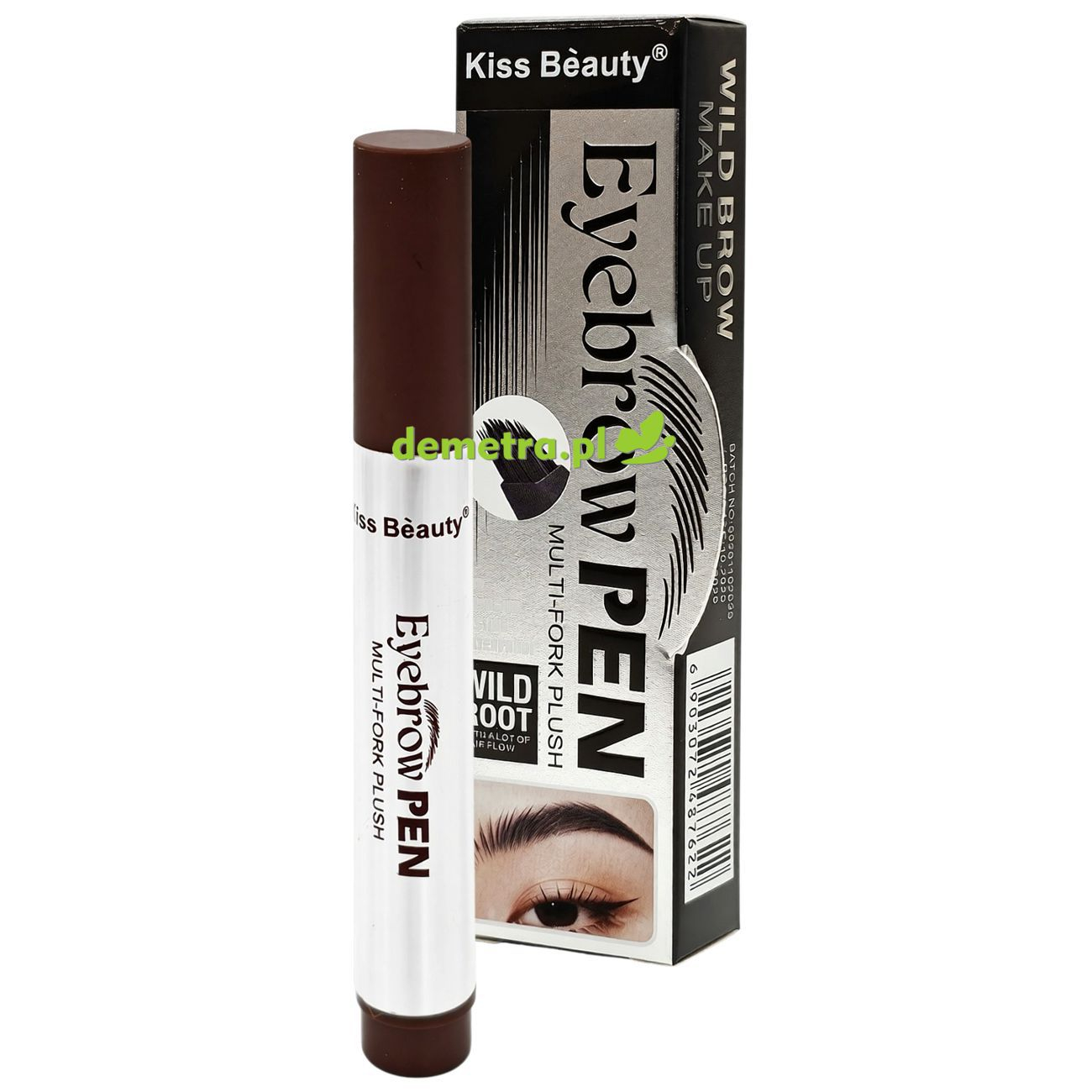 Szczoteczka do brwi 2,2 ml Kiss Beauty 02 Coffee Brown