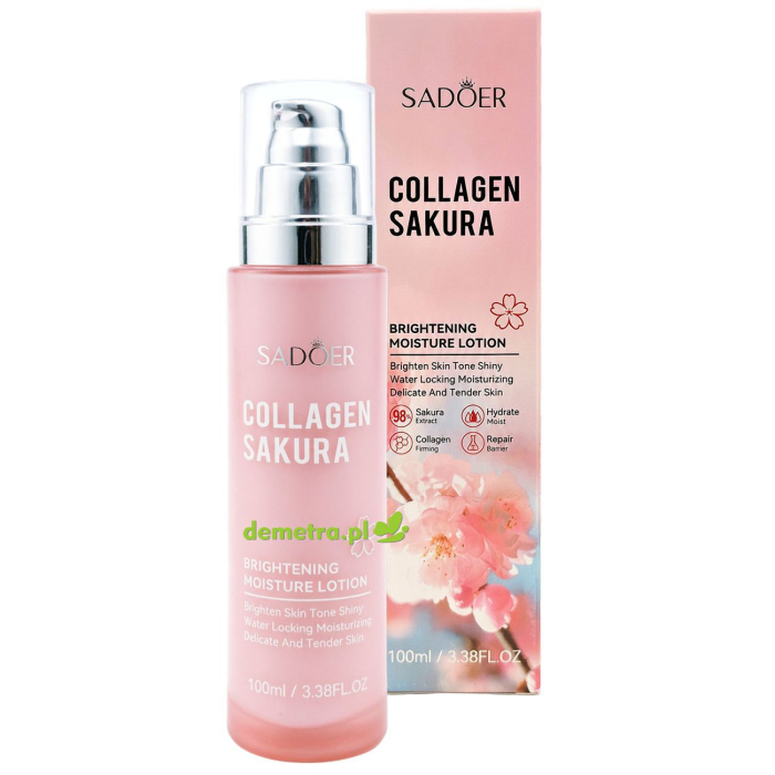 Mleczko do twarzy 100 ml Sadoer kolagen, sakura