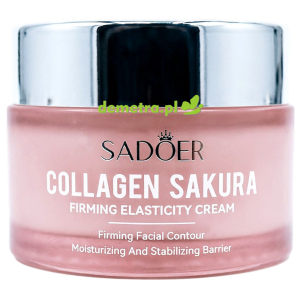 Nawilżający i ujędrniający krem do twarzy 50 g Sadoer kolagen, sakura