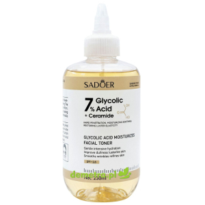 Nawilżający tonik do twarzy z kwasem glikolowym 230 ml Sadoer