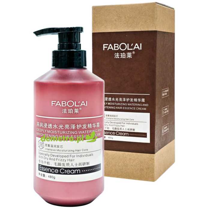 Maska do włosów suchych i kręconych 480 ml Fabol'Ai jedwab