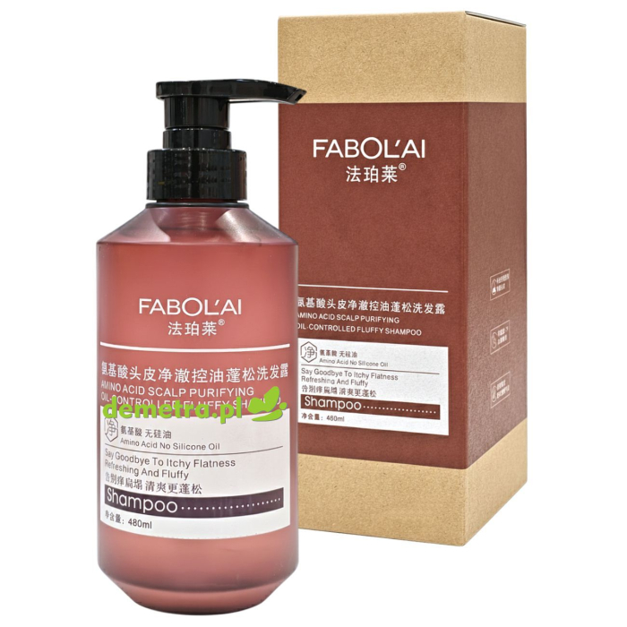 Szampon do włosów przetłuszczających się 480 ml Fabol'Ai aminokwasy