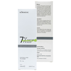 Tonik do twarzy 250 ml Kormesic 7% kwasu glikolowego