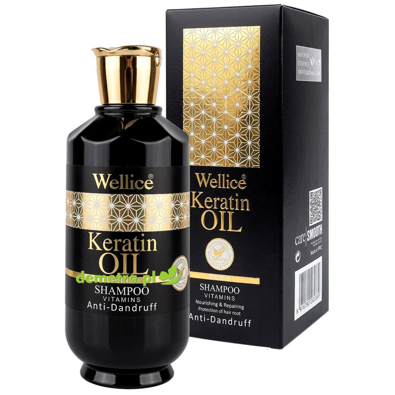 Szampon przeciwłupieżowy do włosów 520 g Wellice z keratyną