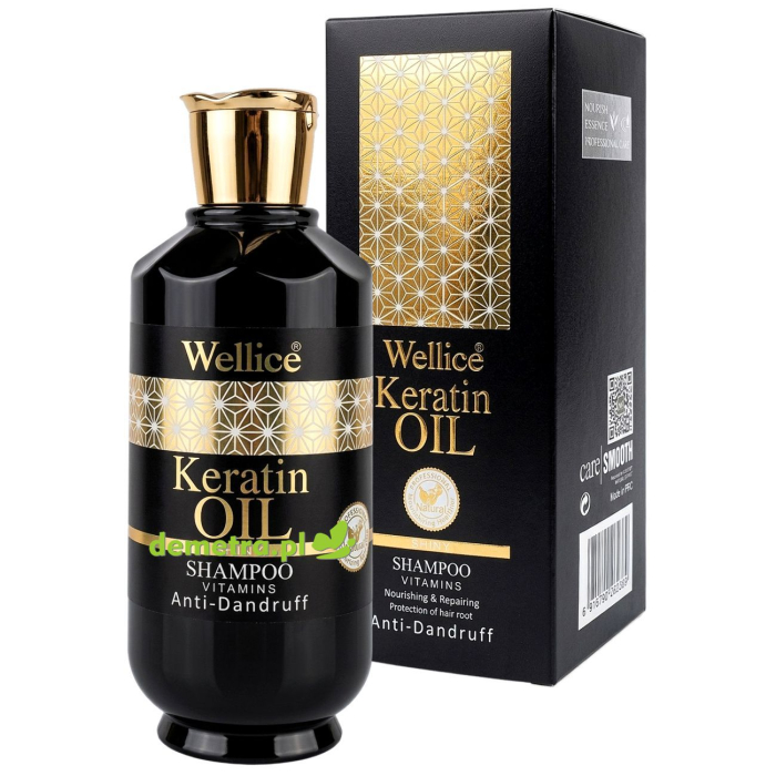 Szampon przeciwłupieżowy do włosów 520 g Wellice z keratyną