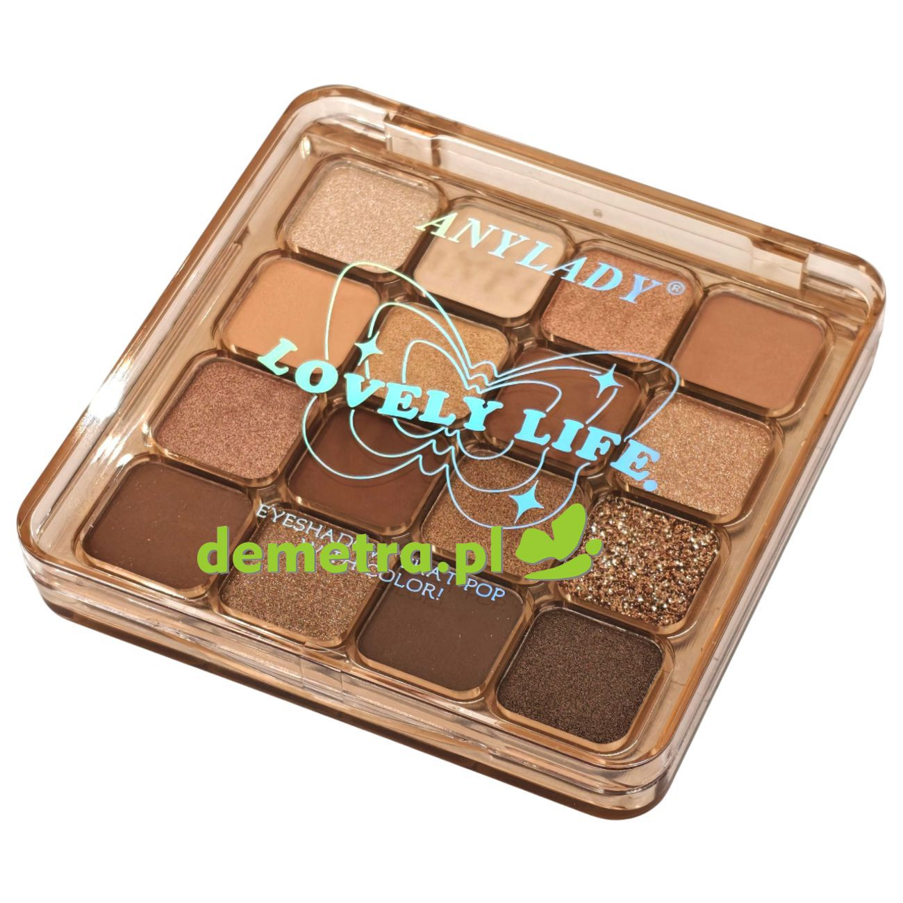 Anylady Lovely Life 01paleta 16 cieni do powiek Nude beże i brązy