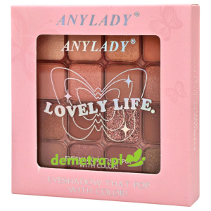 Anylady Lovely Life 02 paleta 16 cieni do powiek Rose & Pink Dusty Mauve