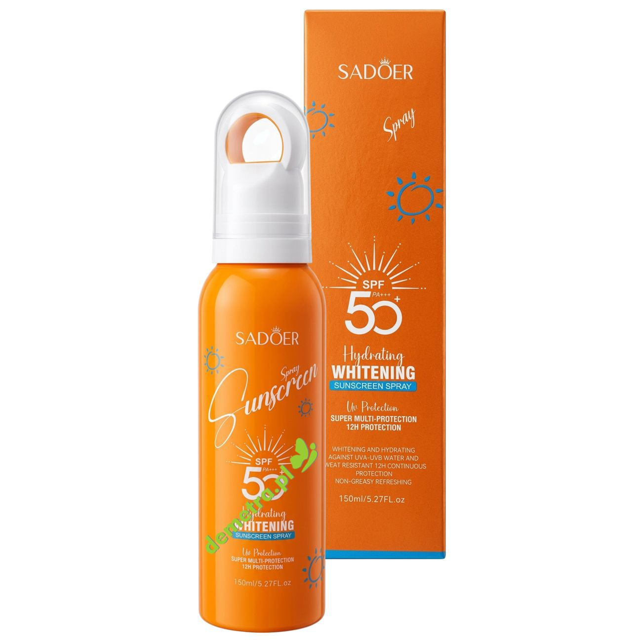 SADOER – nawilżająco-wybielający spray rozjaśniający SPF 50+ PA+++