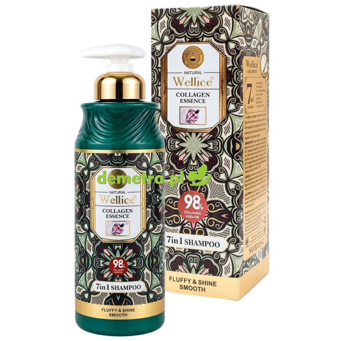 Szampon do włosów Wellice Collagen Essence 7w1 520 g – regeneracja, keratyna i kolagen