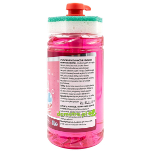 HUGVA płyn do mycia naczyń extra strong guma balonowa z pompką i gąbką 1000 ml – wydajny i skuteczny