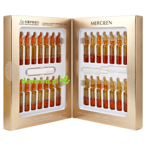 MERCILEN serum w ampułkach kolagen, retinol i peptydy – intensywna kuracja przeciwzmarszczkowa i ujędrniająca 28 x 0,5 ml