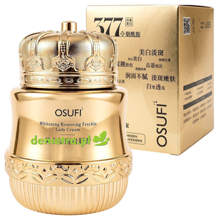 OSUFI Whitening Removing Freckle Lady Cream – rozjaśniający krem na przebarwienia z arbutyną i witaminą C 200 g