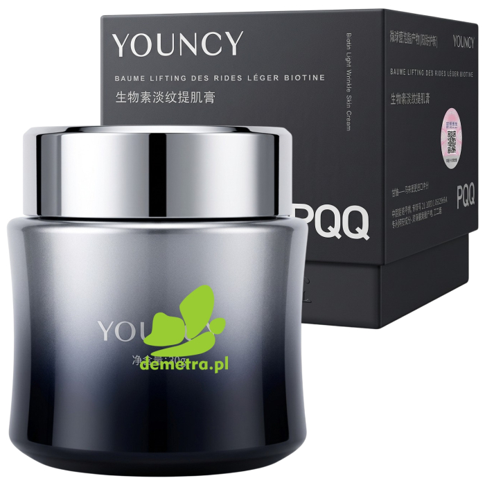 Luksusowy Krem Liftingujący Przeciwzmarszczkowy Youncy PQQ Biotin Light Wrinkle Skin Cream 30g
