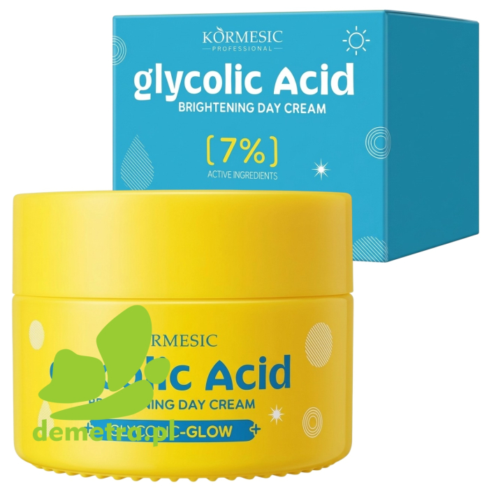 Kormesic rozjaśniający krem na dzień z kwasem glikolowym 7% Glycolic Acid Brightening Day Cream 30g