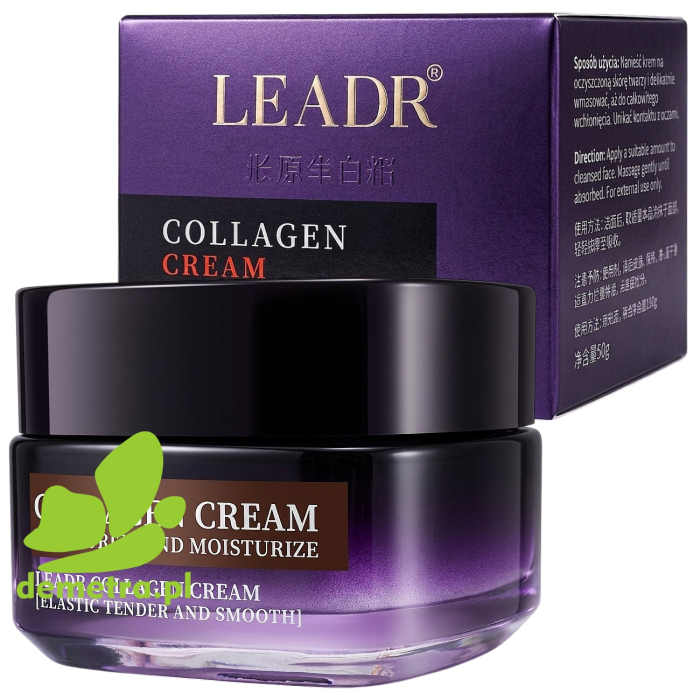 LEADR Collagen Cream – Nawilżający krem z kolagenem i skwalanem, ujędrniający krem do twarzy 50g