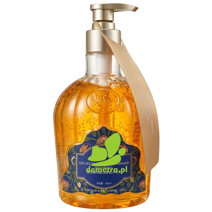 Luksusowy perfumowany żel pod prysznic ze złotem i olejkiem jojoba FABOL'AI Luxe Golden 500ml